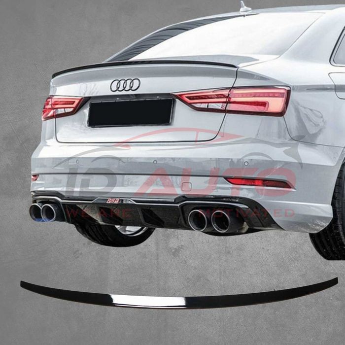 Лип спойлер за багажник Audi A3 8V Sedan (2013–2020), черен, ауди