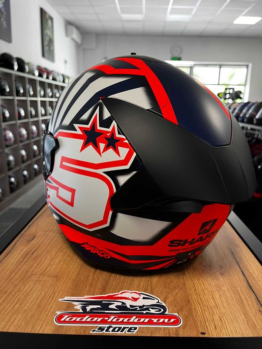 Мото каска SHARK D-SKWAL J.ZARCO Moto GP ,L,тъмен визьор и вградени очила