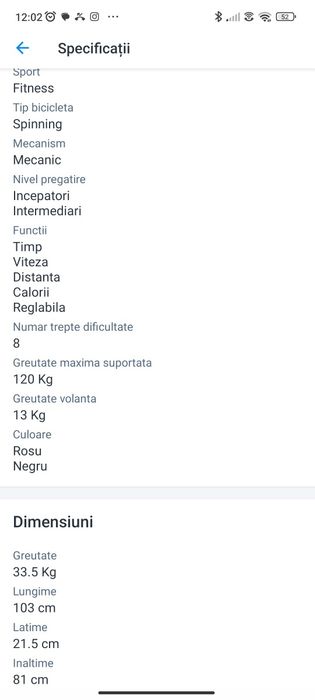 Bicicleta statică fitness kondition