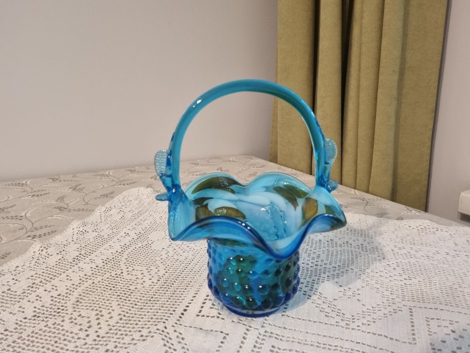Конфетницы с ручками, гутная техника