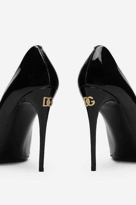 Дамски токчета DG Dolce Gabbana черен лак