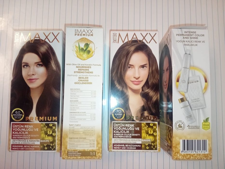 Турецкая краска для волос Maxx. Каждая по 1000 тг. Цвета 6.0 и 7.0