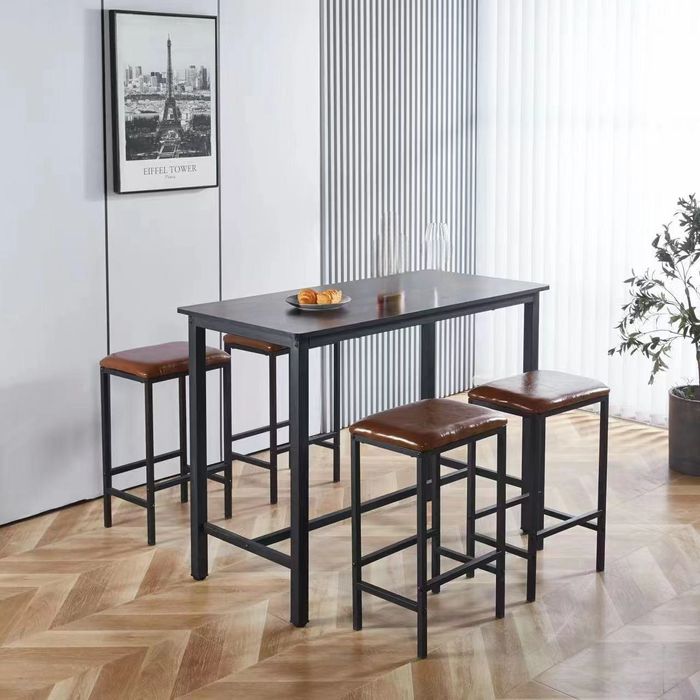 Барная стойка с комплектом табуретов 120×60×90