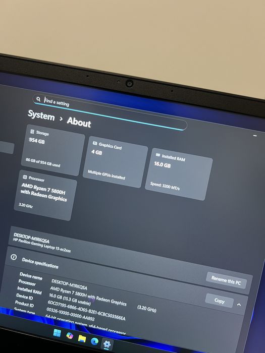 Laptop HP Gaming 144Hz AMD Ryzen 7 5800H, 16GB DDR4, 1TB SSD, 3050 Ti