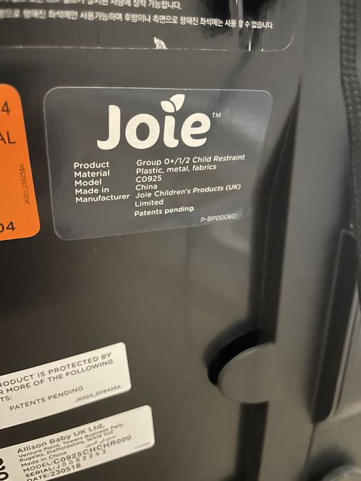 Автокресло Joie 0+/1/2