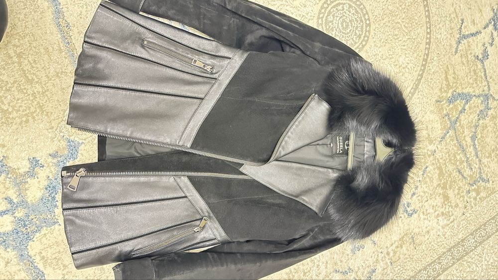 Кожанка замше и кожа