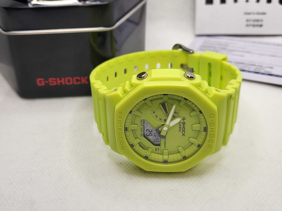 Ceas Sport Casio g shock ga 2100-9a9er Neon Yellow , Nou,Garantie 2 ani