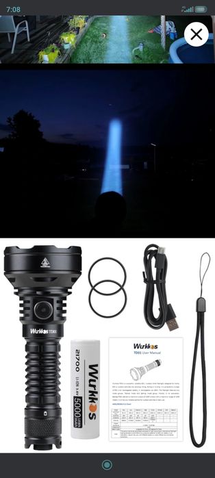 Тактические фонарь Wurkkos TD01