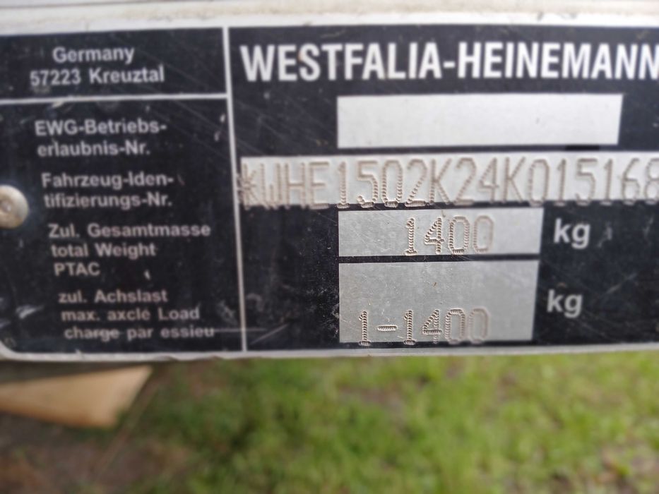 Remorca Westfalia 1400kg