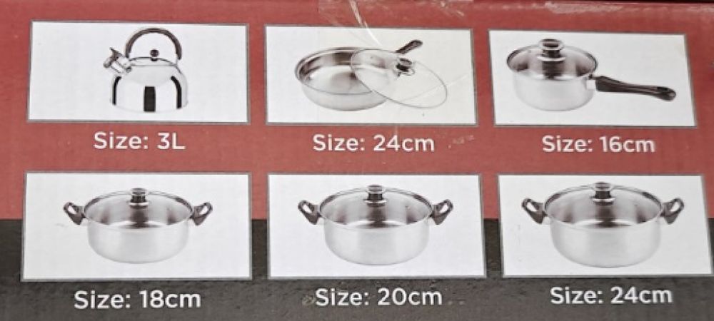 Комплект от 12 части за всяка кухня. 3бр тенджери, тиган, касерола и ч