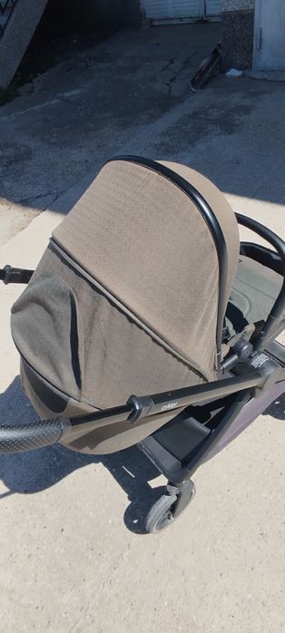 Бебешка количка с реверсивна дръжка 3 в 1 Lorelli - Reya, Green