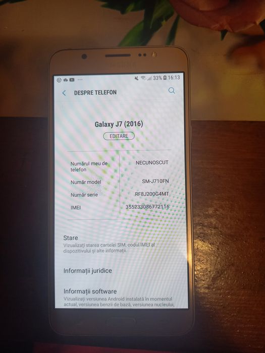 Vând Samsung Galaxy J7 2016,16+3 GB,conexiune 4g și 4g+