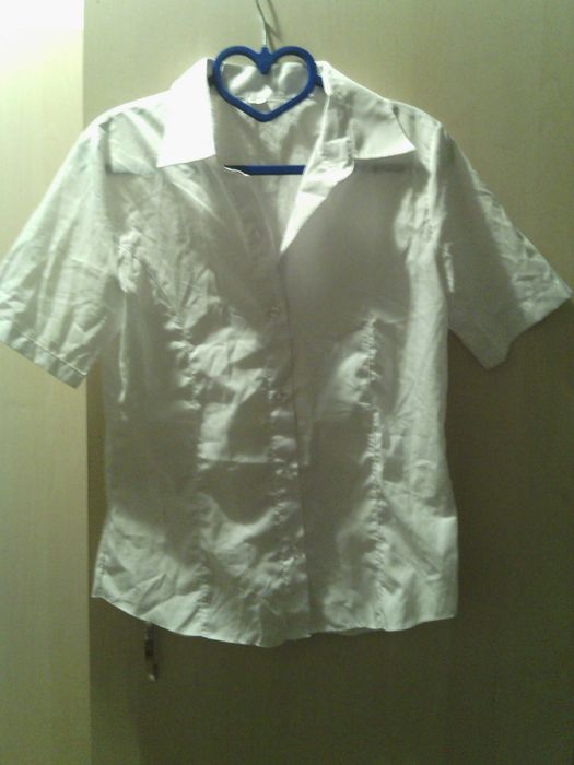 Рокля за бременни, дамски бели ризи с къс и дълъг ръкав, една кремава