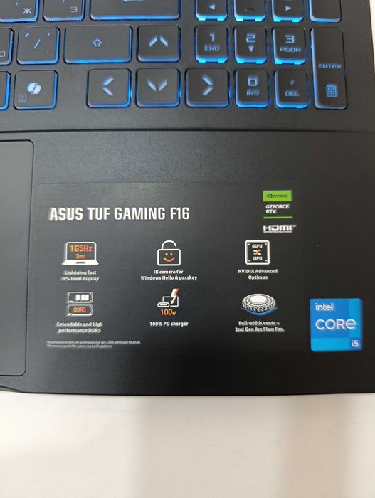 Ноутбук ASUS TUF Gaming F16 16" / 16 Гб / SSD 512 Гб / 90NR0MH1-M003V0