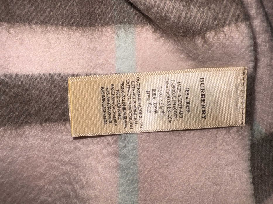 ОРИГИНАЛЕН BURBERRY Ash rose Check кашмирен шал