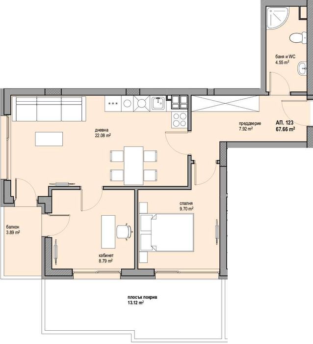 Предлагаме Ви тристаен апартамент в жк. Люлин 8