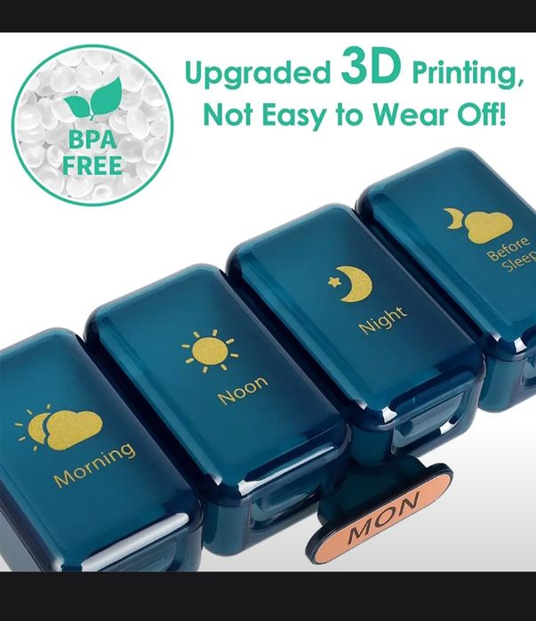 Еженедельный органайзер для таблеток 4 раза в день.