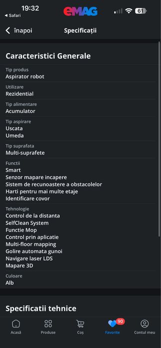 Robot de aspirare cu mop rotativ Dreame X40 Ultra RLX63CE