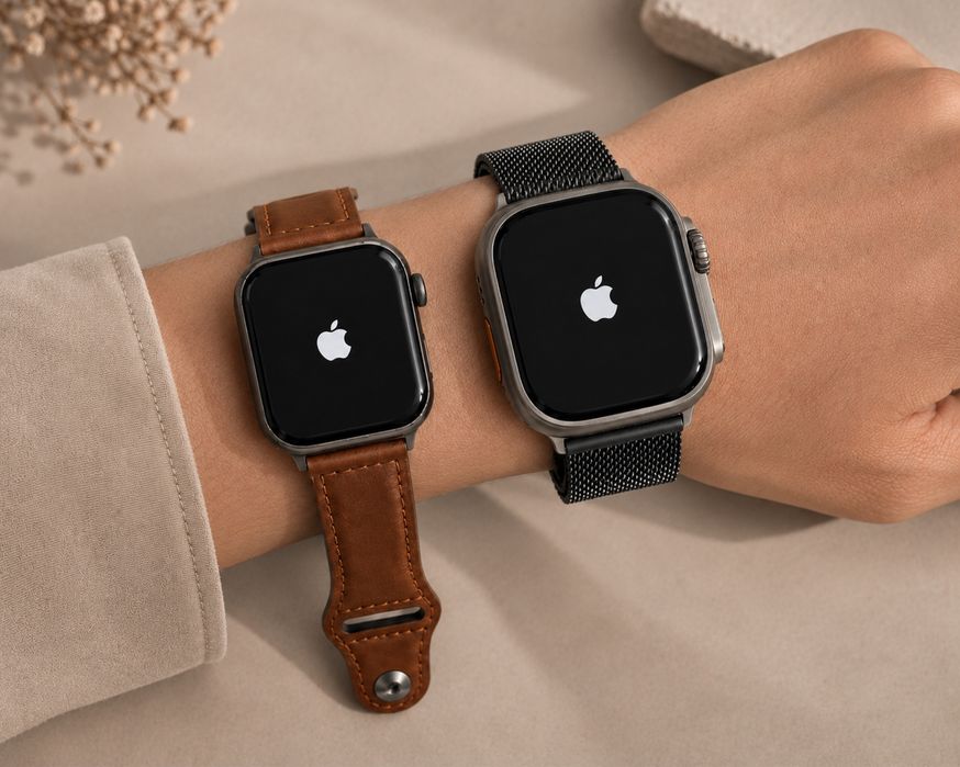 ремешок кожа и металл и корпус для Iwatch apple watch 42,44,45,46mm