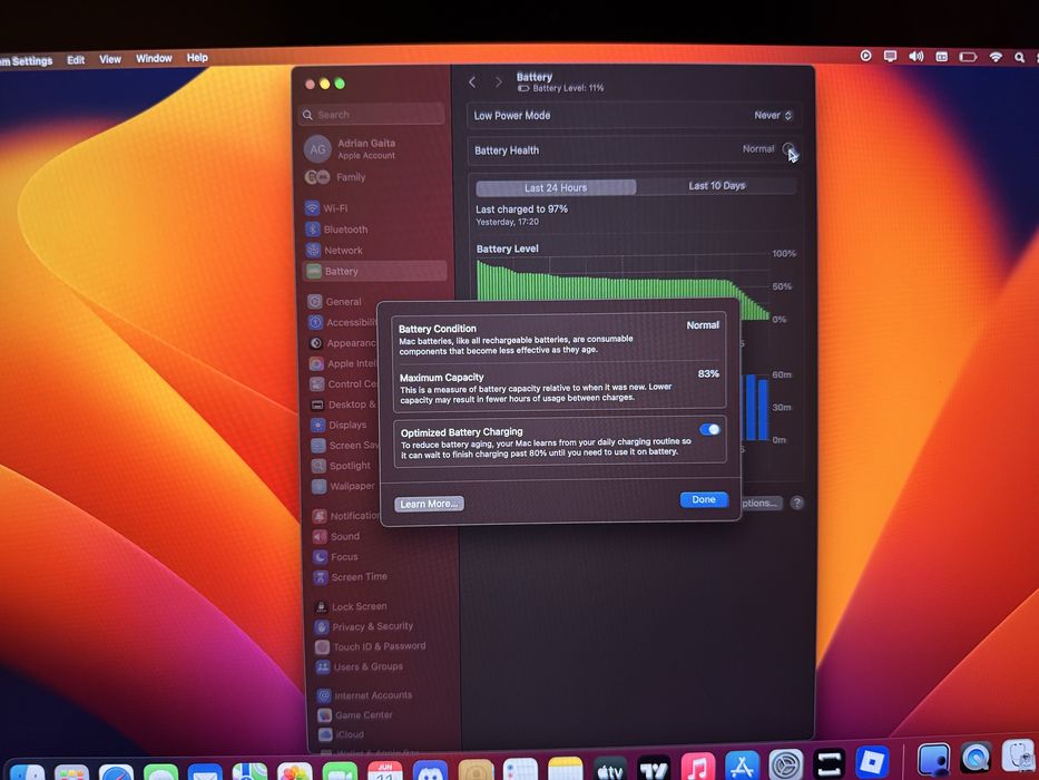 MacBook Air M1 2021 8GB/256GB | Funcționează impecabil
