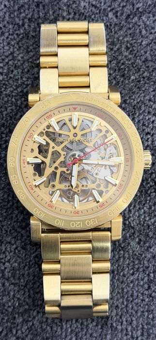 Michael Kors Automatik MK-9035 Gold Tone Автоматичен Часовник Sceleton