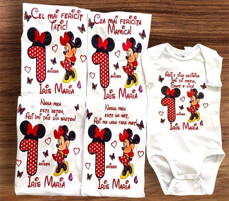 Tricouri personalizate aniversare 1 an
