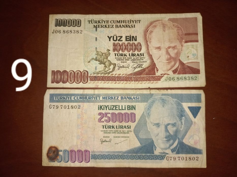Bancnote vechi din diferiți ani si țări
