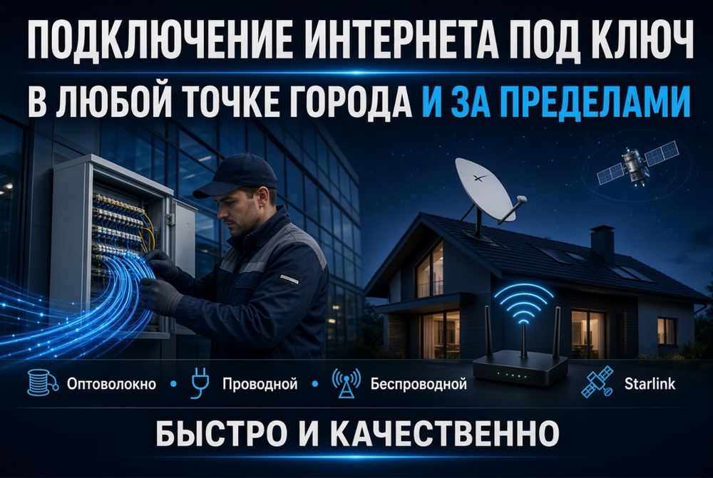 Подключение Интернета и Видеонаблюдение под ключ