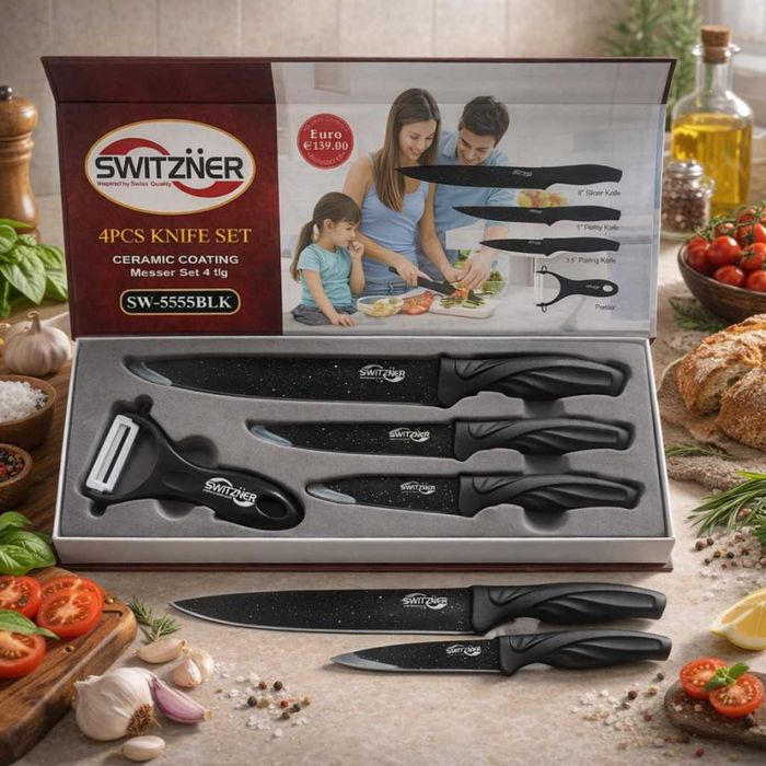 Комплект  Switzner  4 части с керамично покритие и ергономични дръжки