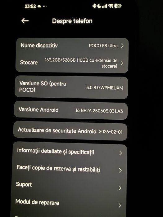 Poco f8 ultra 16 gb 512 ca nou