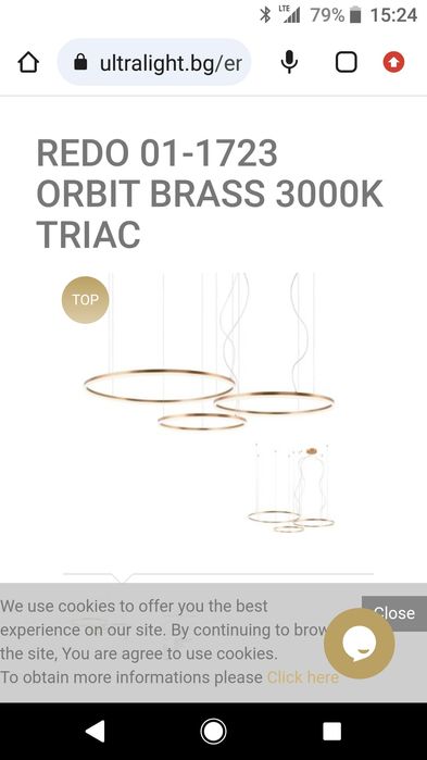 Led Полилей, ORBIT 01-1723-Triac Redo, D1000+800+600, H3000 mm-Brass