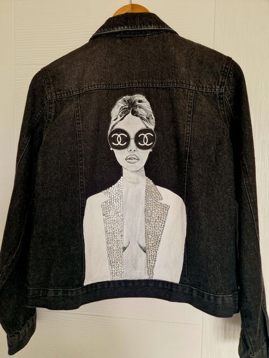 Geaca dama accesorizata cu pietre swarovski