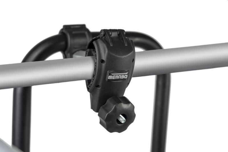 Suport bicicleta pe carlig Menabo Merak Tilting, rabatare, 2 biciclete