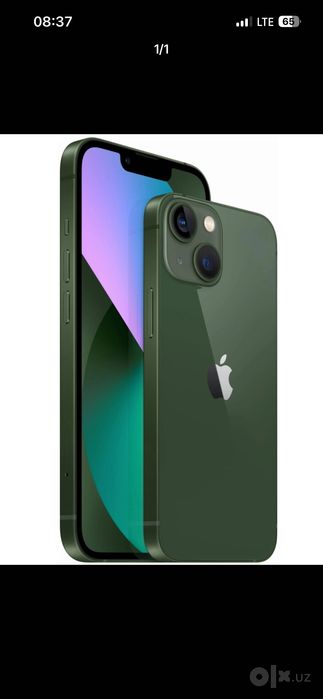 Iphone 13 Green 79% hamma joyi 100% radnoy(karobka zaryadkasi bar)