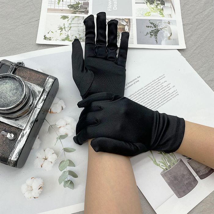 Перчатки атлас короткие в Алматы. Доставка