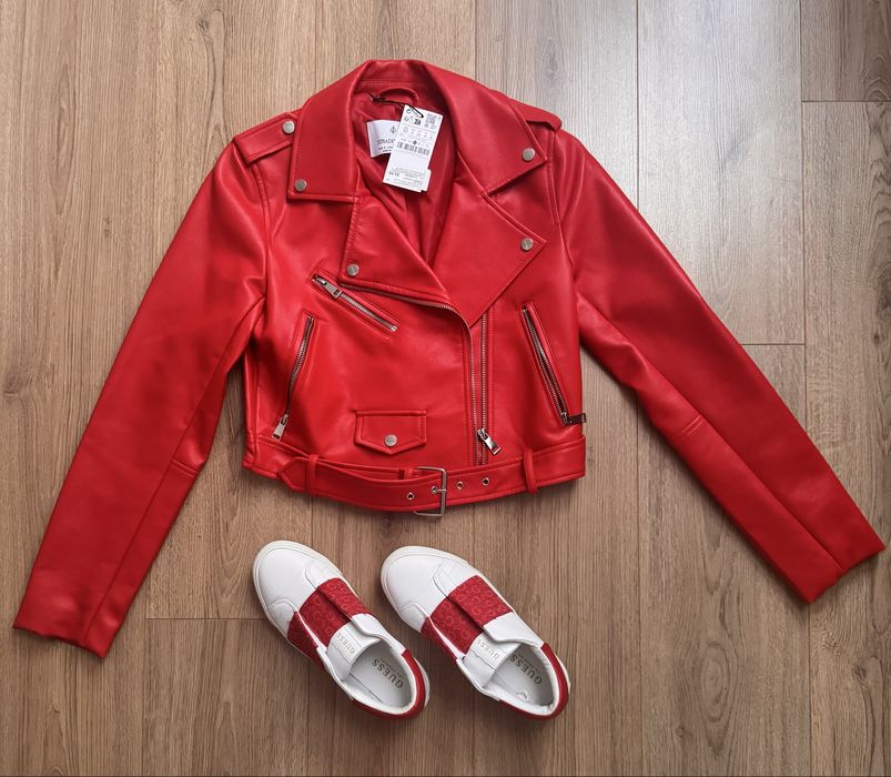 Кецове Guess и кожено яке ново