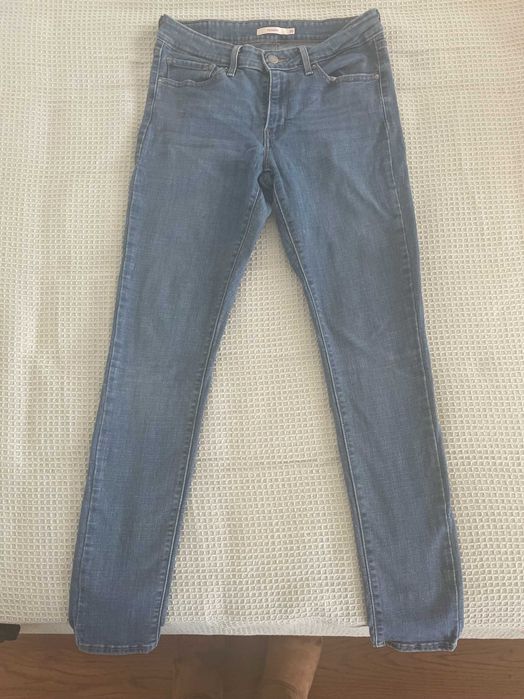 Original Levi's 711 Сини дънки, като нови,  UK nomer 12