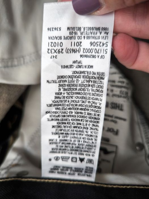 Blugi dama Levi's 511 slim W29/32