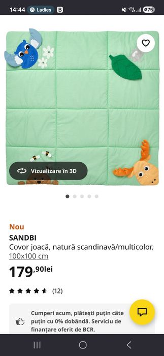 Saltea bebeluși ikea