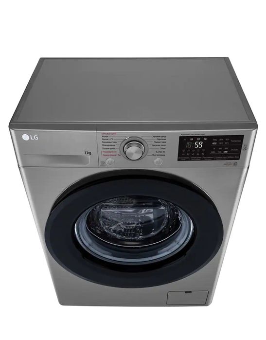 Узкая стиральная машина LG F2M5HS6S c функцией пара Steam, 7кг