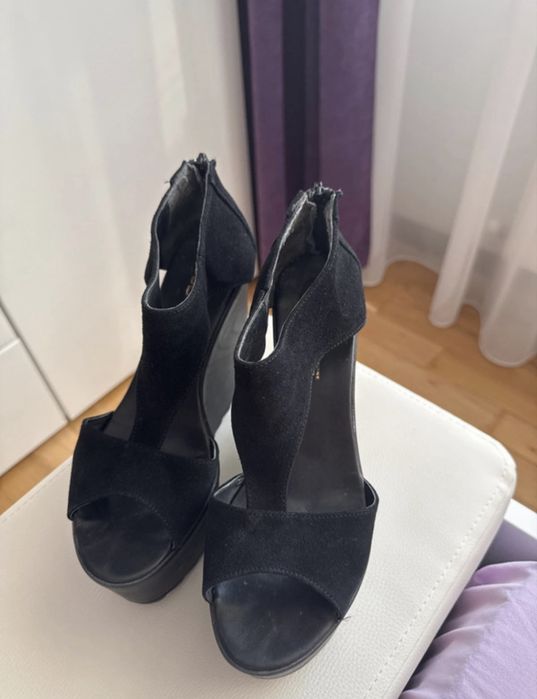 Sandale Platformă BSB Negre (39)