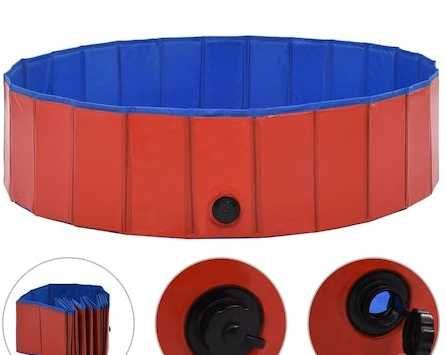 Намален! Сгъваем басейн за кучета СИН, PVC