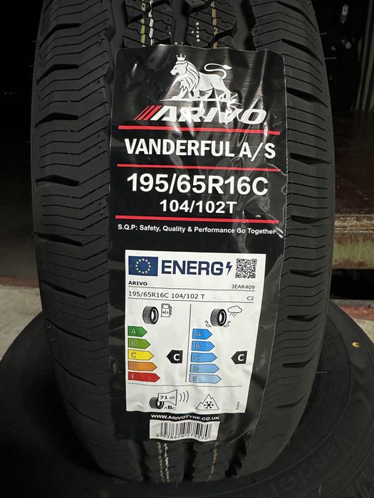 Нови всесезонни бусови гуми ARIVO VANDERFUL A/S 195/65R16C 104/102T 1956516C