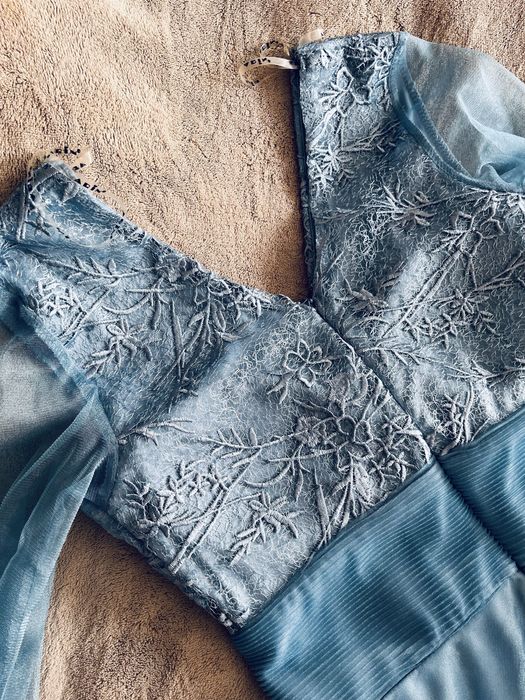 Rochie de nuntă / de nașă cu mânecă lungă