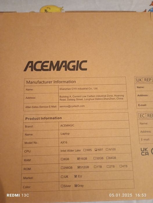 Laptop Acemagic Ax 16