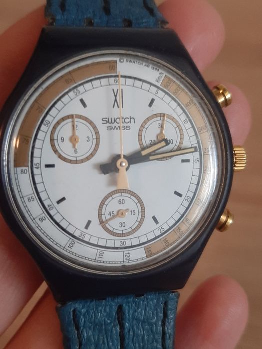 Ceas Swatch Chrono Vintage (Anii '89) - Complet Funcțional, 22 Jewels
