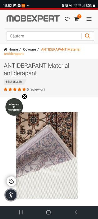 Material antiderapant covor