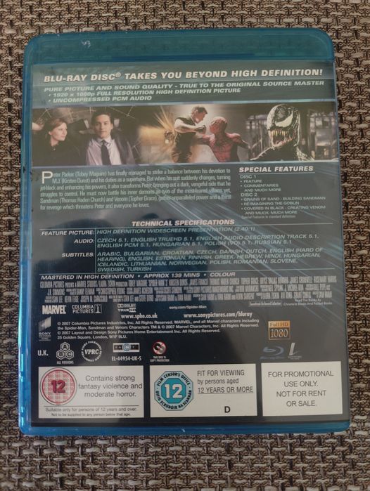 Film Blu-Ray Spider-Man 3
