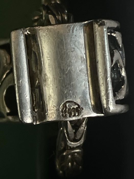 сребърн  925  синджир  с висулка., нефрит