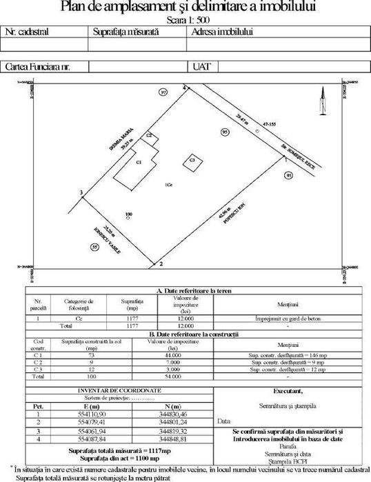 Trasare/Cadastru/Intabulare/Trasare terenuri si proprietate